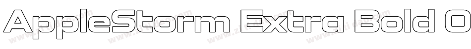 AppleStorm Extra Bold Outline字体转换